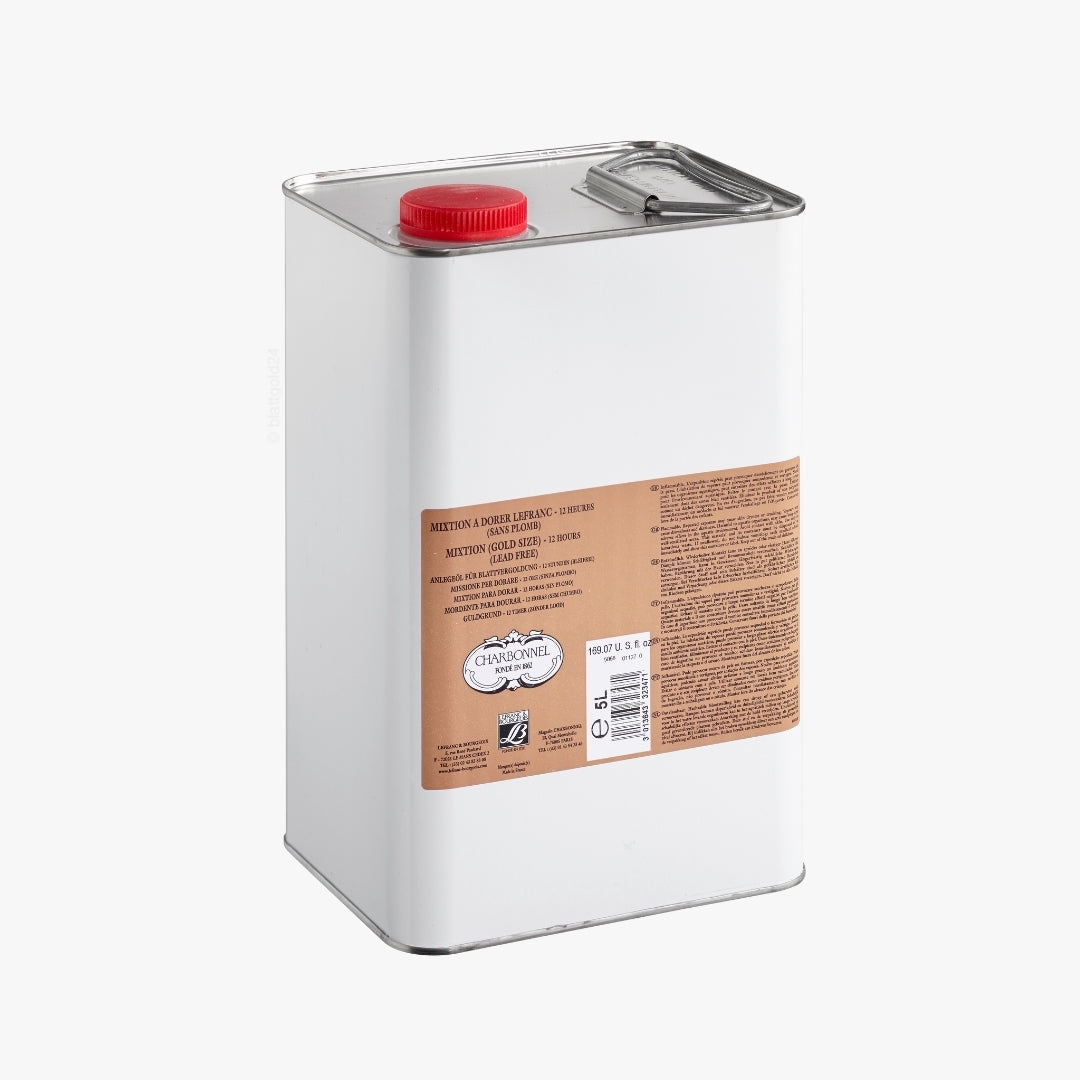 Mixtion-Anlegeöl "Original Lefranc" 12 Stunden Trocknung (ohne Bleisikkativ) 5000ml Flasche