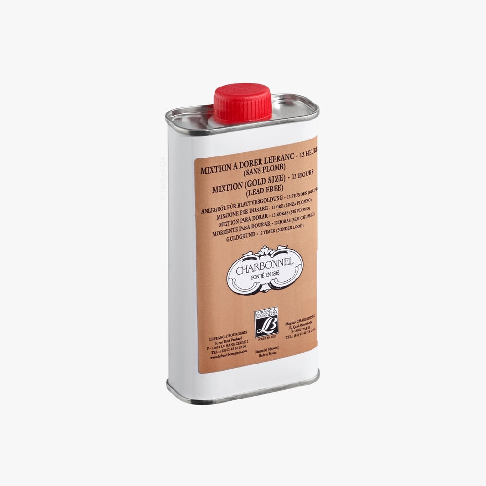 Mixtion-Anlegeöl "Original Lefranc" 12 Stunden Trocknung (ohne Bleisikkativ) 500ml Flasche