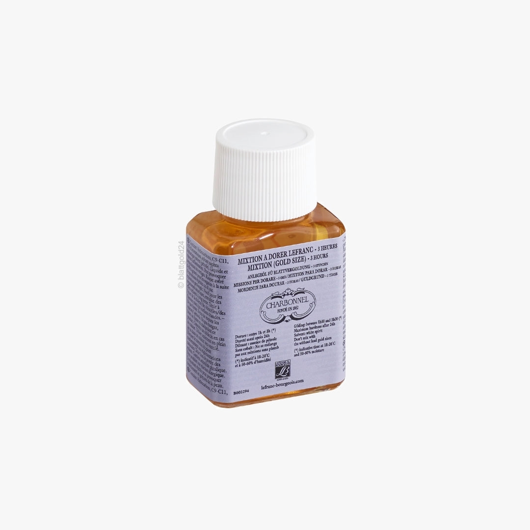 Mixtion-Anlegeöl "Original Lefranc" 3 Stunden Trocknung 250 ml Flasche